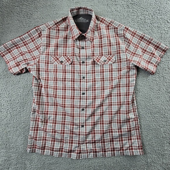 Croft & Barrow Shirt Mens Large‎ Plaid Quick Dry Vented Fishing Hiking Outdoors - Picture 3 of 13